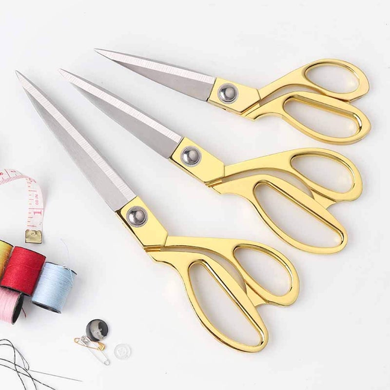 SUNLAND Professional Stainless Steel Heavy Duty Tailor Scissors (10.5 inch, Gold) . - Image 4